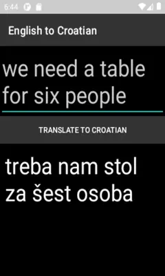 English to Croatian Translator android App screenshot 1