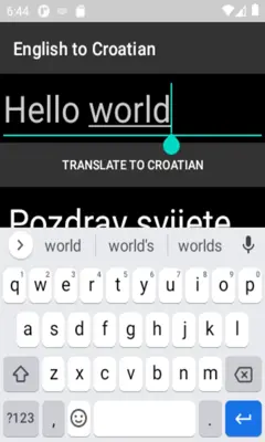 English to Croatian Translator android App screenshot 2